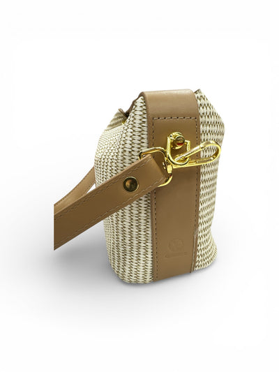 Min Min Woven Beige Handbag with Tan Strap BLINKLES OFFICIAL