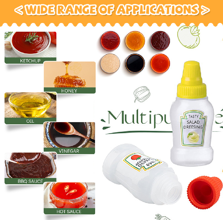 Mini Condiment Bottles/ Mini Ketchup Bottles (pack of 2) SpringBles