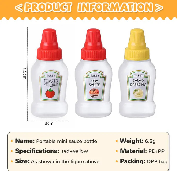 Mini Condiment Bottles/ Mini Ketchup Bottles (pack of 2) SpringBles