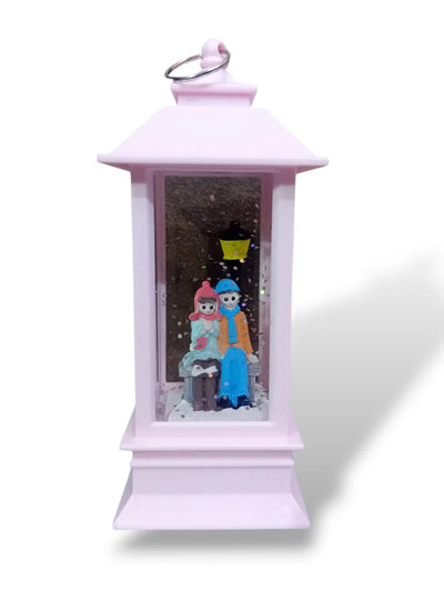 Winter Couple Lantern – Snow Scene Decorative Gift SpringBles