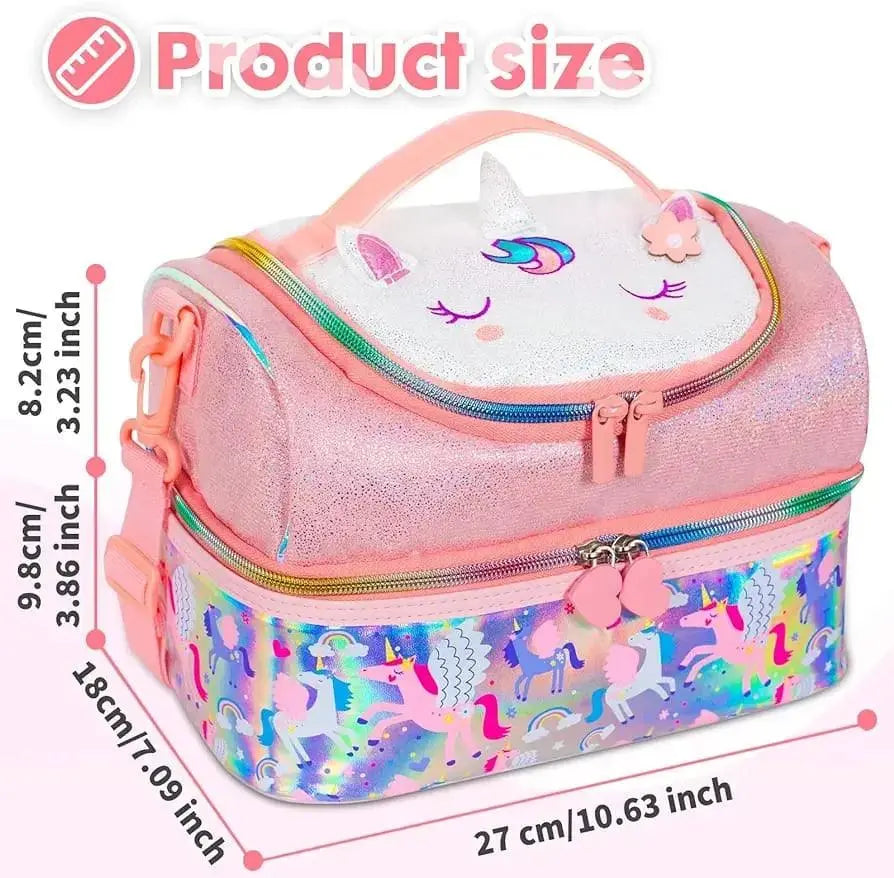 FOREVER GLITTER DUAL COMPARTMENT LUNCH BAG SPARKLES