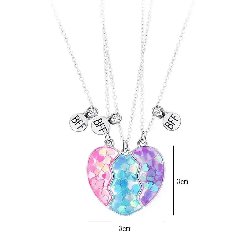 EXQUISITE BFF NECKLACE SET SPARKLES