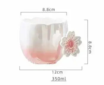CERAMIC CHERRY BLOSSOM MUG SET SPARKLES