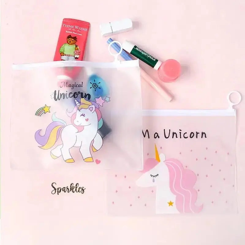TRENDY TRANSLUCENT UNICORN POUCH SPARKLES