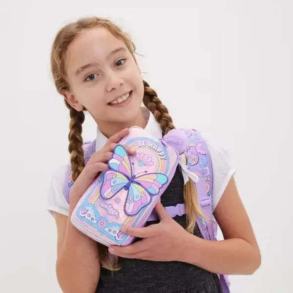 SMIGGLE BUTTERFLY PENCIL CASE SPARKLES