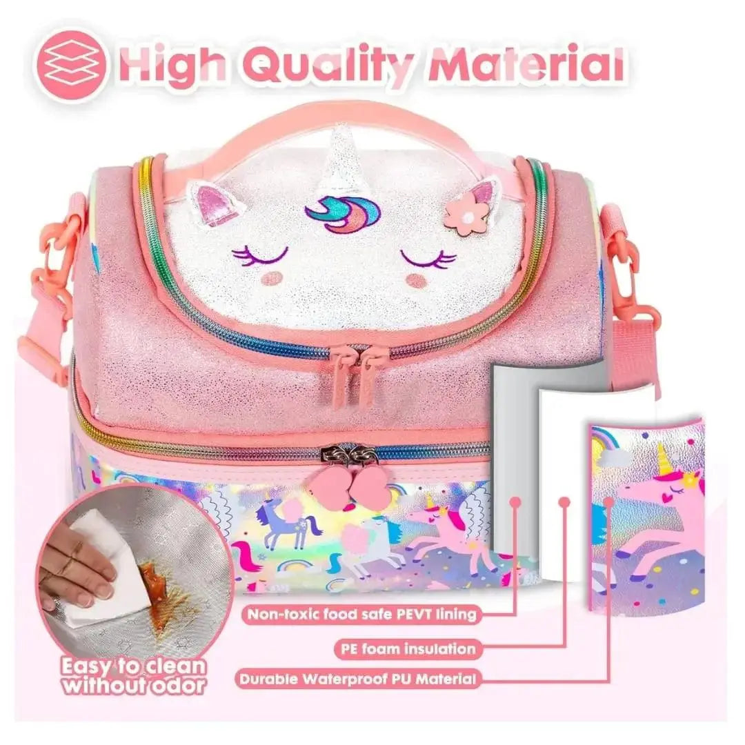 FOREVER GLITTER DUAL COMPARTMENT LUNCH BAG SPARKLES