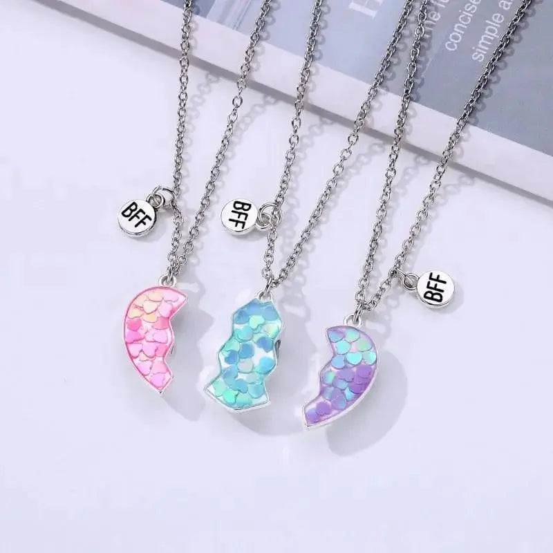 EXQUISITE BFF NECKLACE SET SPARKLES