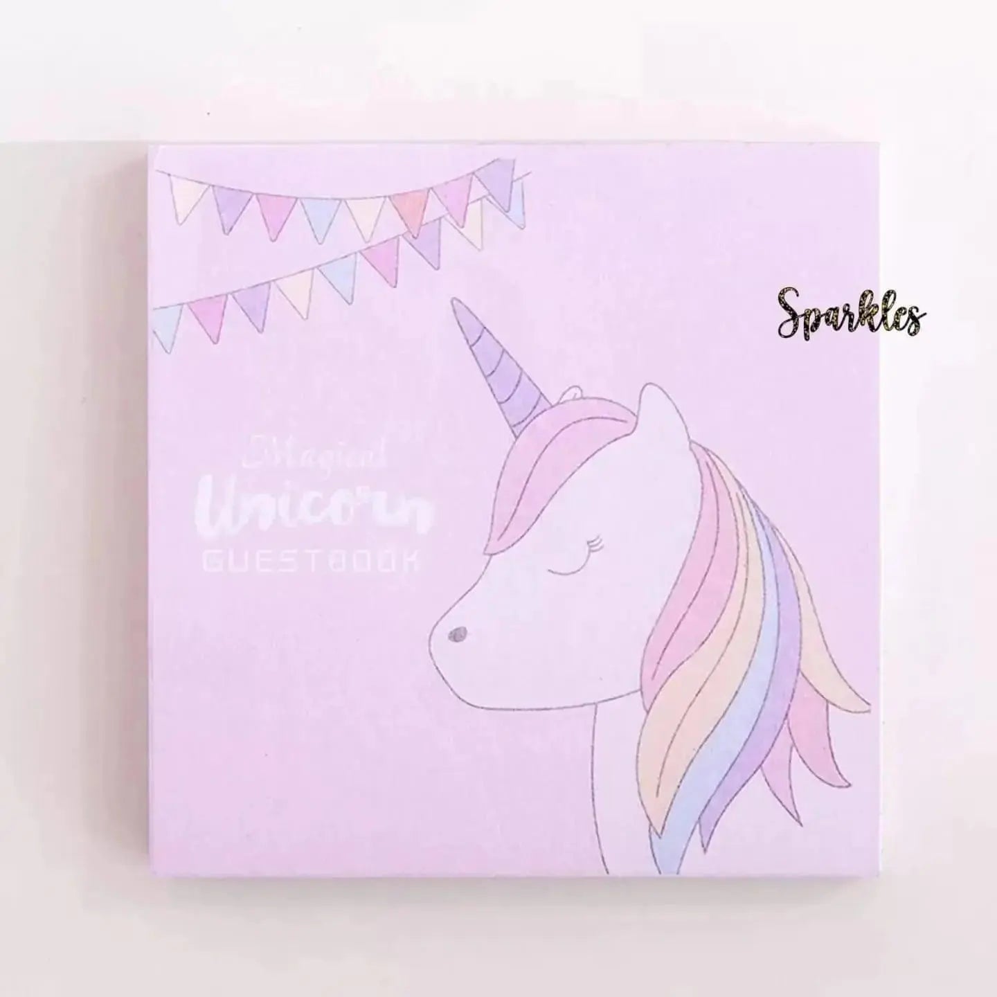 ADORABLE UNICORN STICKY NOTEPAD SPARKLES