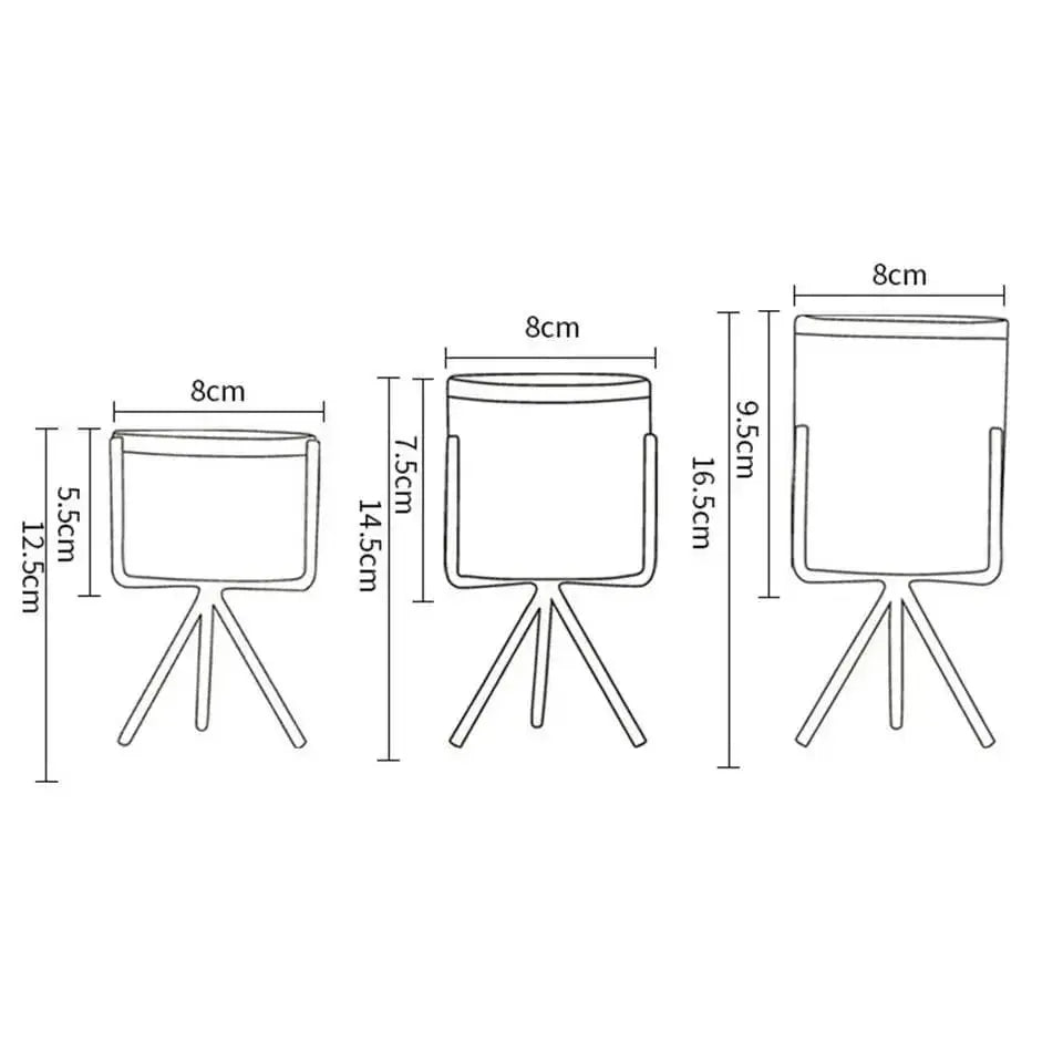 MODERN MARBLE CERAMIC POT PLANTER SPARKLES