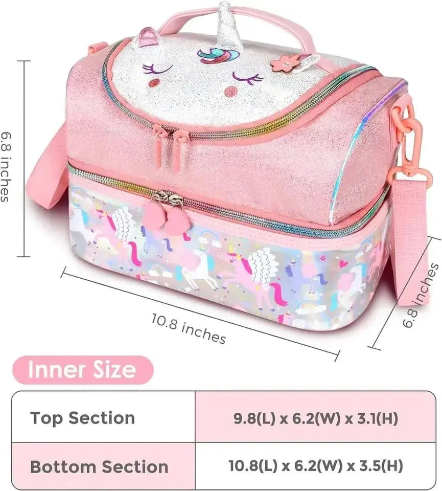 FOREVER GLITTER DUAL COMPARTMENT LUNCH BAG SPARKLES