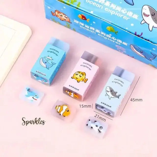ADORABLE OCEAN EXLORER ERASER SPARKLES