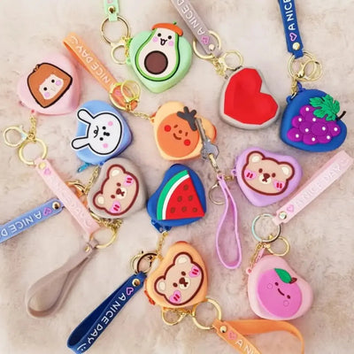 HEART KEYCHAIN POUCH SPARKLES