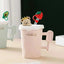 PASTEL BEAR LID WITH STRAW MUG SPARKLES