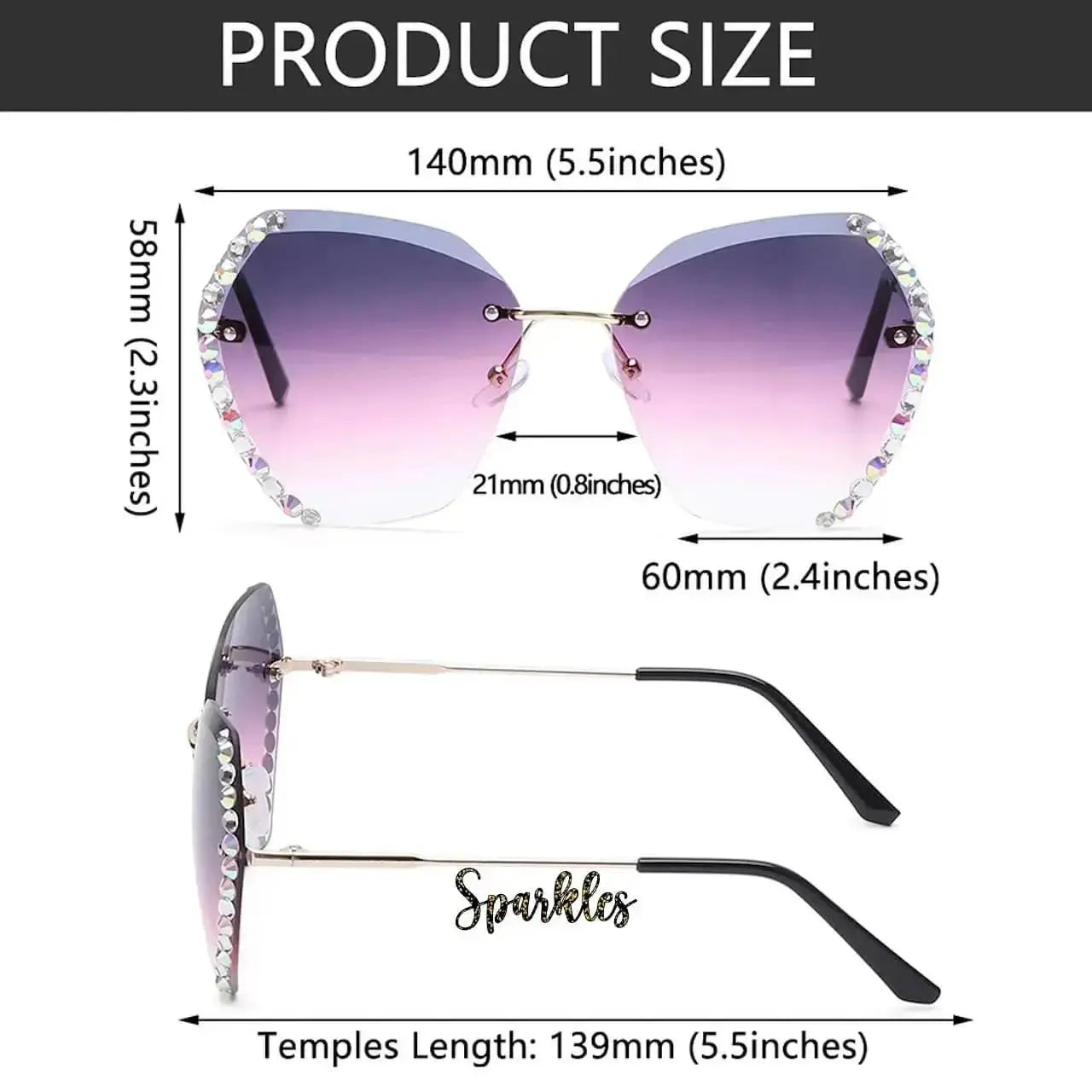 VINTAGE RHINESTONE SUNGLASSES SPARKLES