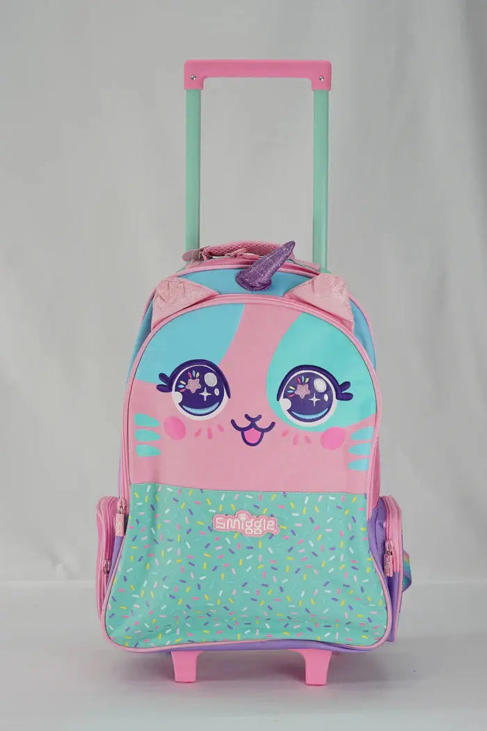 ORIGINAL KIDS TROLLEY BACKPACK – Pink & Mint Character Design fashion classic