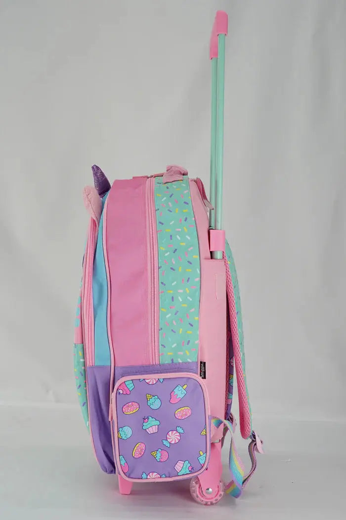 ORIGINAL KIDS TROLLEY BACKPACK – Pink & Mint Character Design fashion classic
