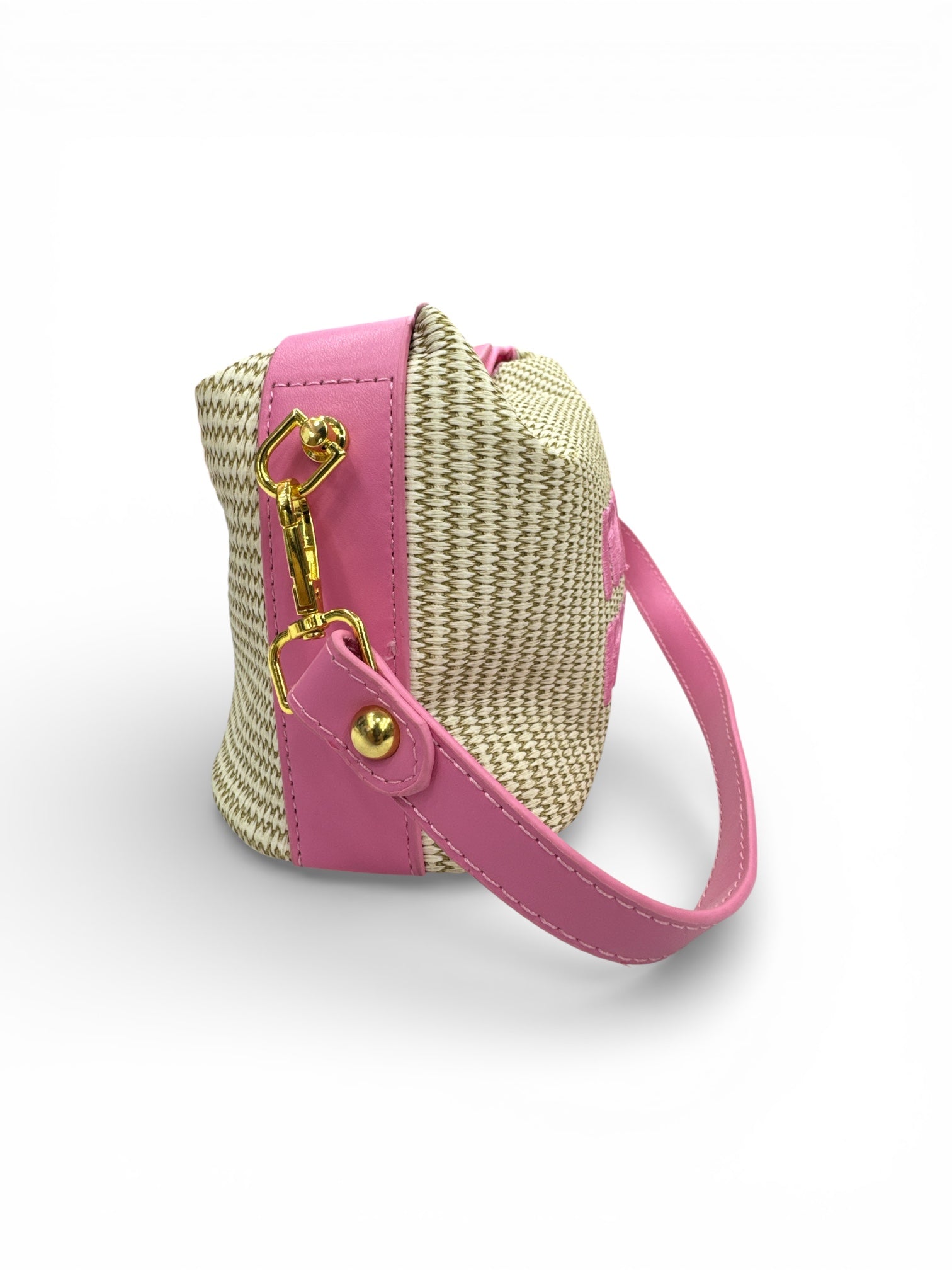 Min Min Woven Beige & Pink Handbag BLINKLES OFFICIAL