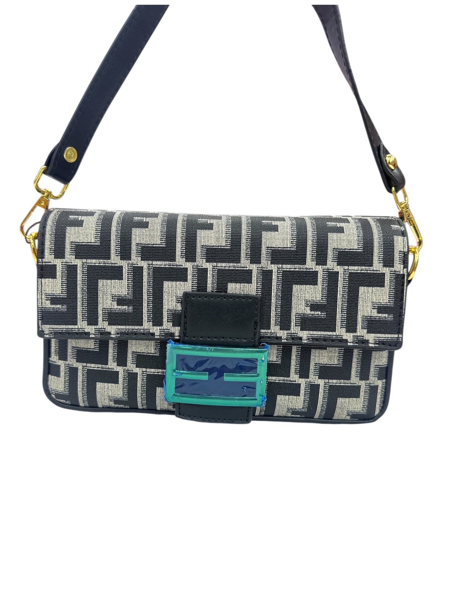 Modern Chic Black & Beige Shoulder Bag SpringBles