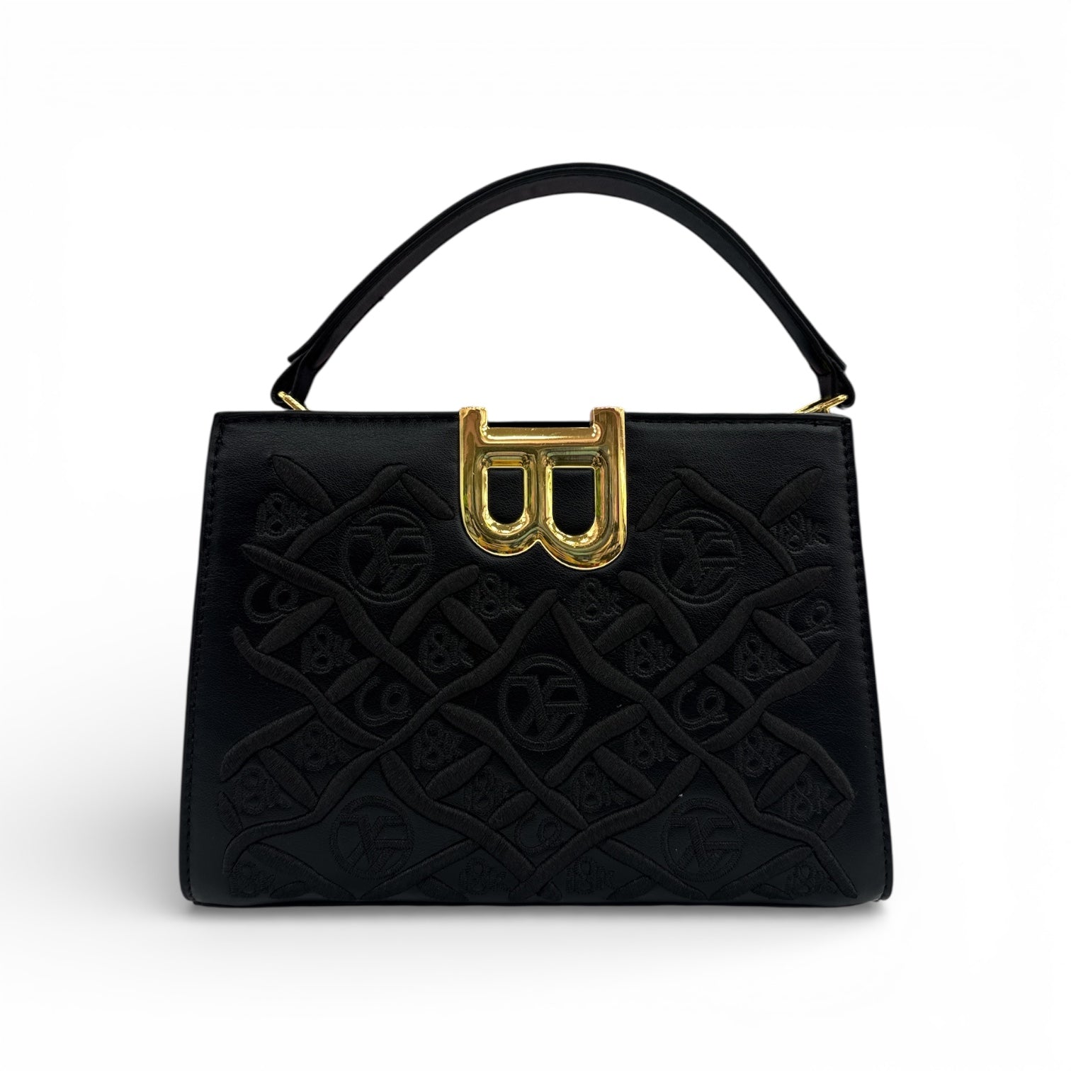 Midnight Embossed Luxe Handbag SpringBles