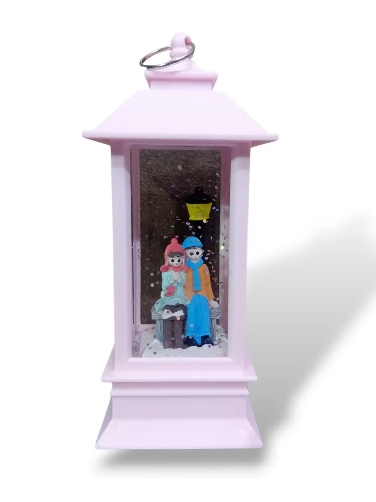 Winter Couple Lantern – Snow Scene Decorative Gift SpringBles
