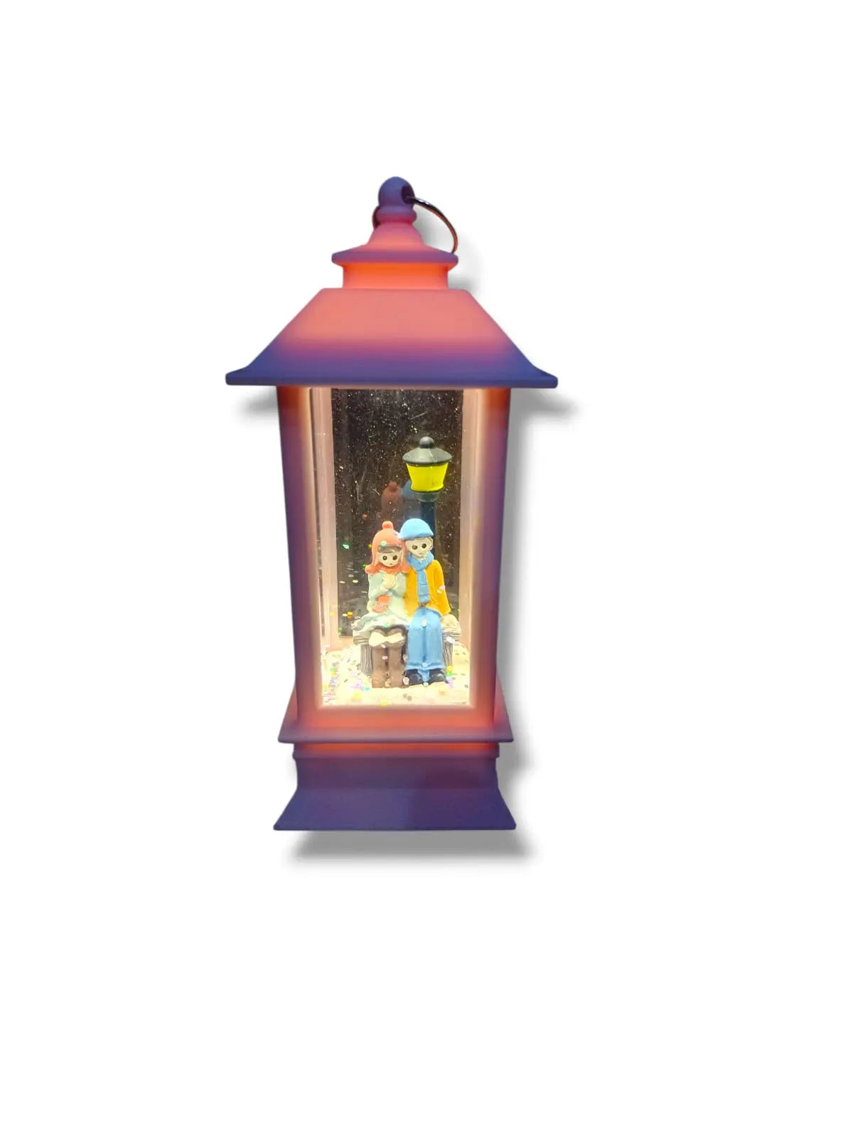 Winter Couple Lantern – Snow Scene Decorative Gift SpringBles