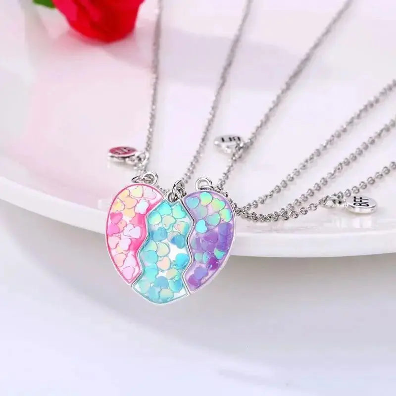 EXQUISITE BFF NECKLACE SET SPARKLES