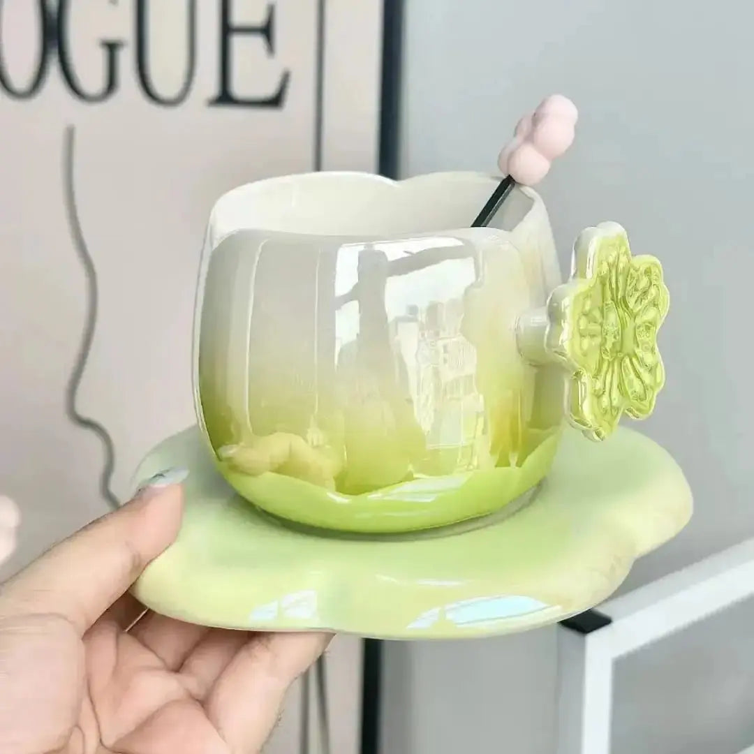 CERAMIC CHERRY BLOSSOM MUG SET SPARKLES