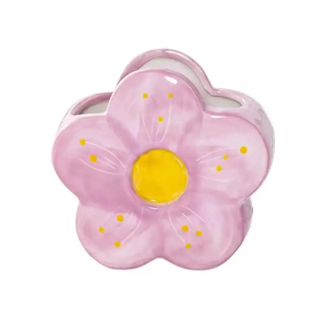 CERAMIC FLOWER HOLDER SPARKLES