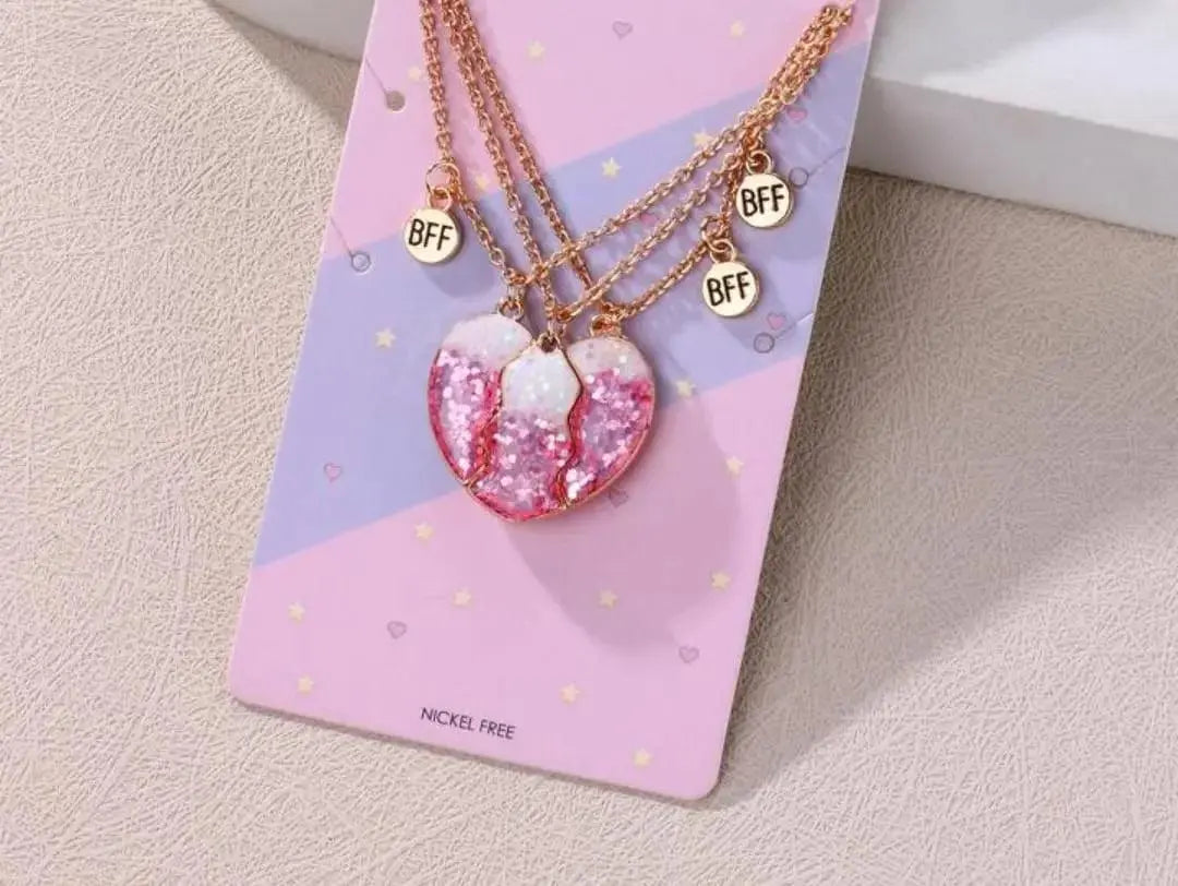 EXQUISITE BFF NECKLACE SET SPARKLES