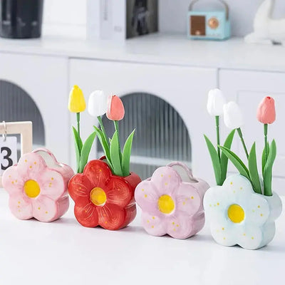 CERAMIC FLOWER HOLDER SPARKLES