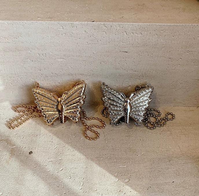 Sparkling butterfly Metal Clutch SpringBles