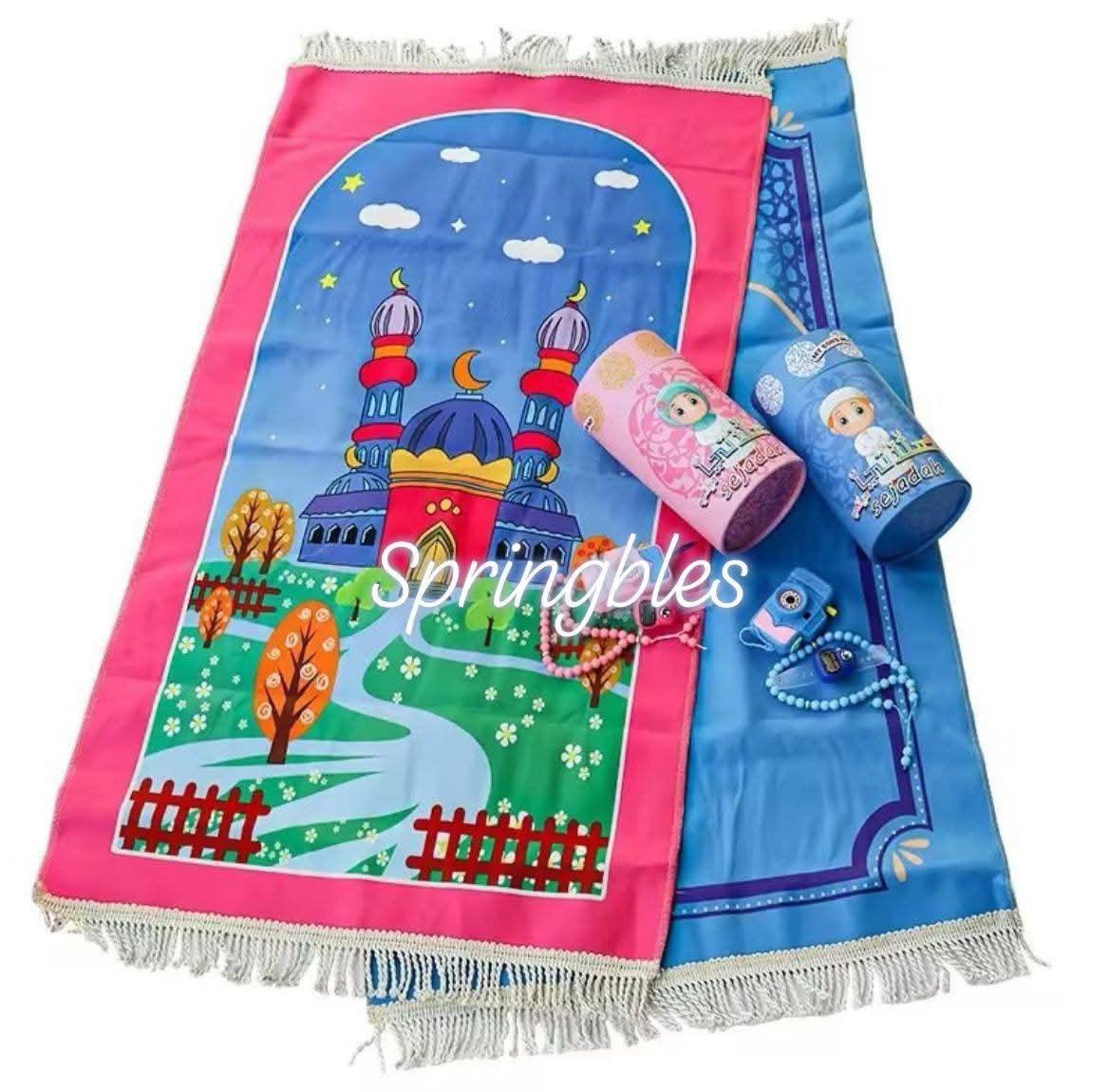 Kids Prayer Mat – Soft, Colorful & Comfortable Islamic Prayer Rug for Children SpringBles