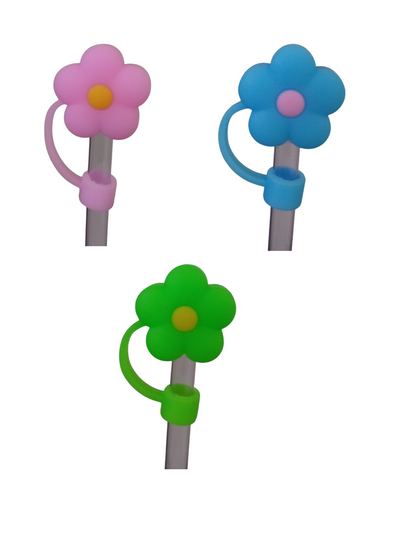 Flower Straw Toppers (pack of 2 )