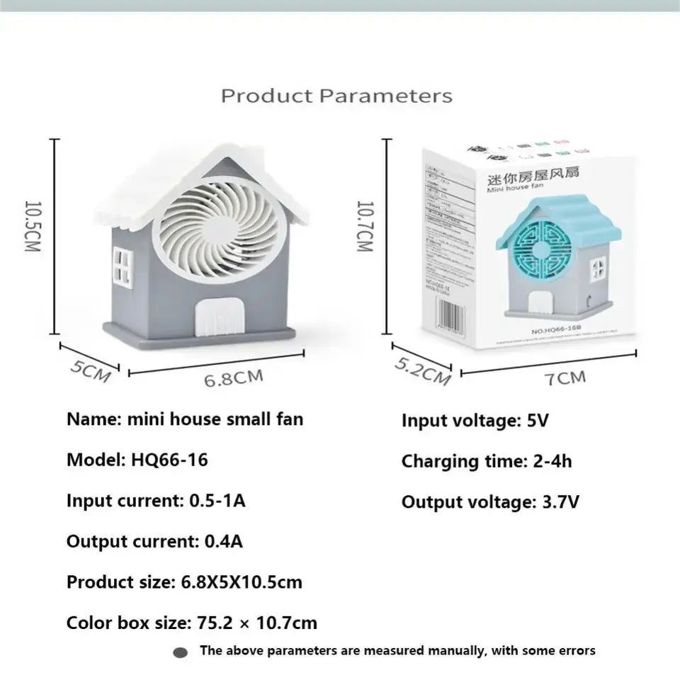 Mini House Shaped Fan